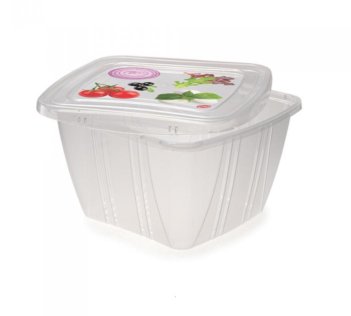 Grande Boîte alimentaire congélation carrée 3 litres - Transparent