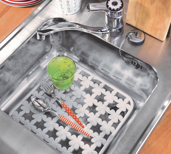 Snips Fish Sink Mat - Ceramic Sink/Dish Protector Plastic Mat/Liner